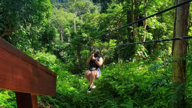 From San Juan: Zip Line, River and Luquillo Beach tour