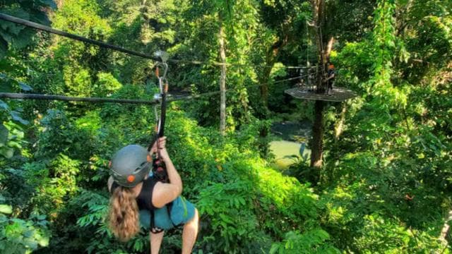 From San Juan: Zip Line, River and Luquillo Beach tour