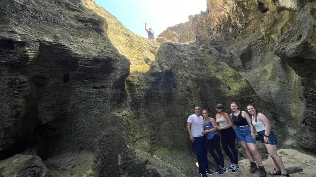 From San Juan: Full-Day Cave and Waterfall Adventure Tour