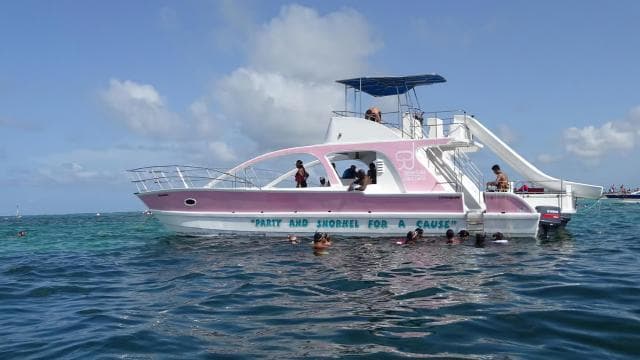Punta Cana: Private Party Boat with Slide and BBQ - Dominican Republic
