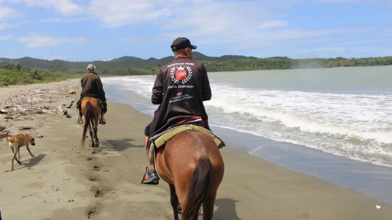 Beach horse back riding and countryside