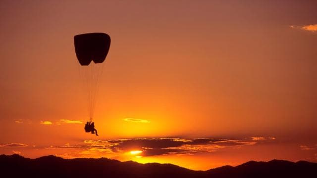 Jaco; Magic sunset paragliding flight-