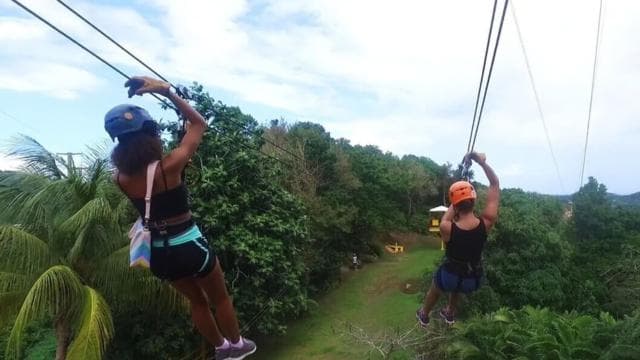 From San Juan: Zipline Canopy Adventure Tour