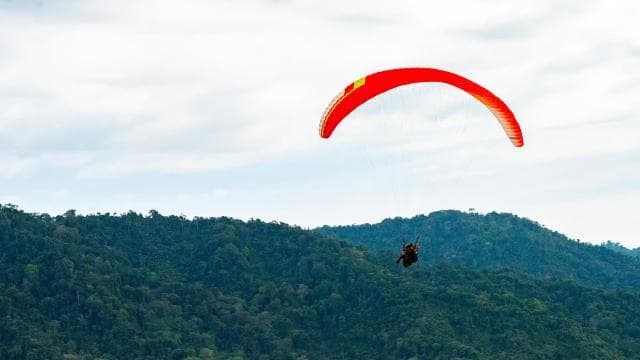 900 ft flight facing the Pacific Ocean & Tropical forests