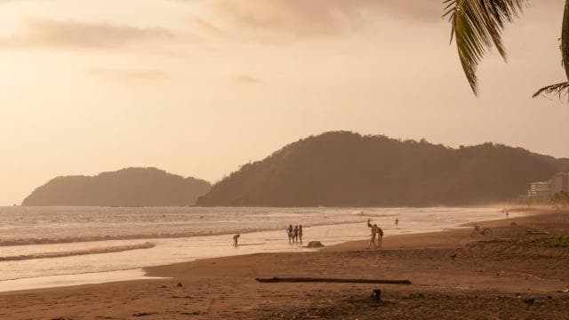 Jaco; Magic sunset paragliding flight-