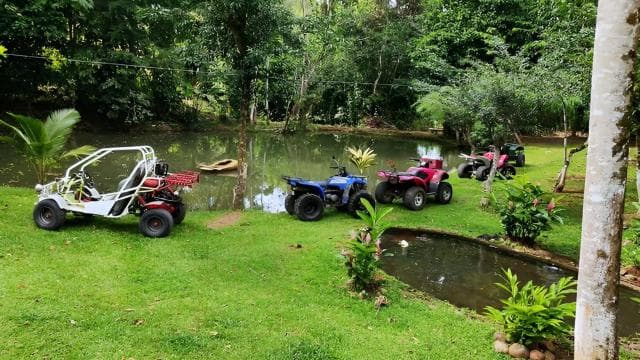 Canyoning with ATV 4x4 on waterfalls near La Fortuna