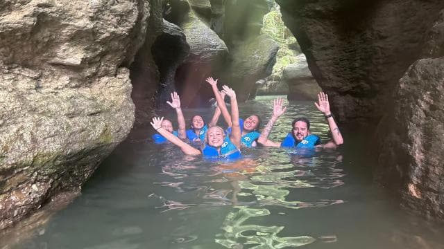Charco Azul, Caves, Waterfalls, Beach, Free Adult Drinks