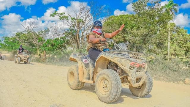 From punta: 4 wheels ATV 4x4 adventur+Macao beach and Cenote