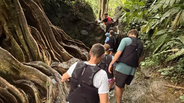 San Juan: El Yunque Tour Water Slide, Rope Swing & Pickup