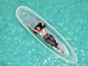 Punta Cana: Single Clear Kayak Photoshoot