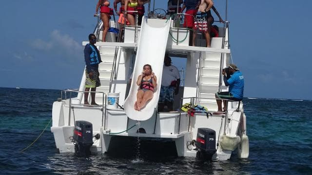 Punta Cana: Private Party Boat with Slide and BBQ