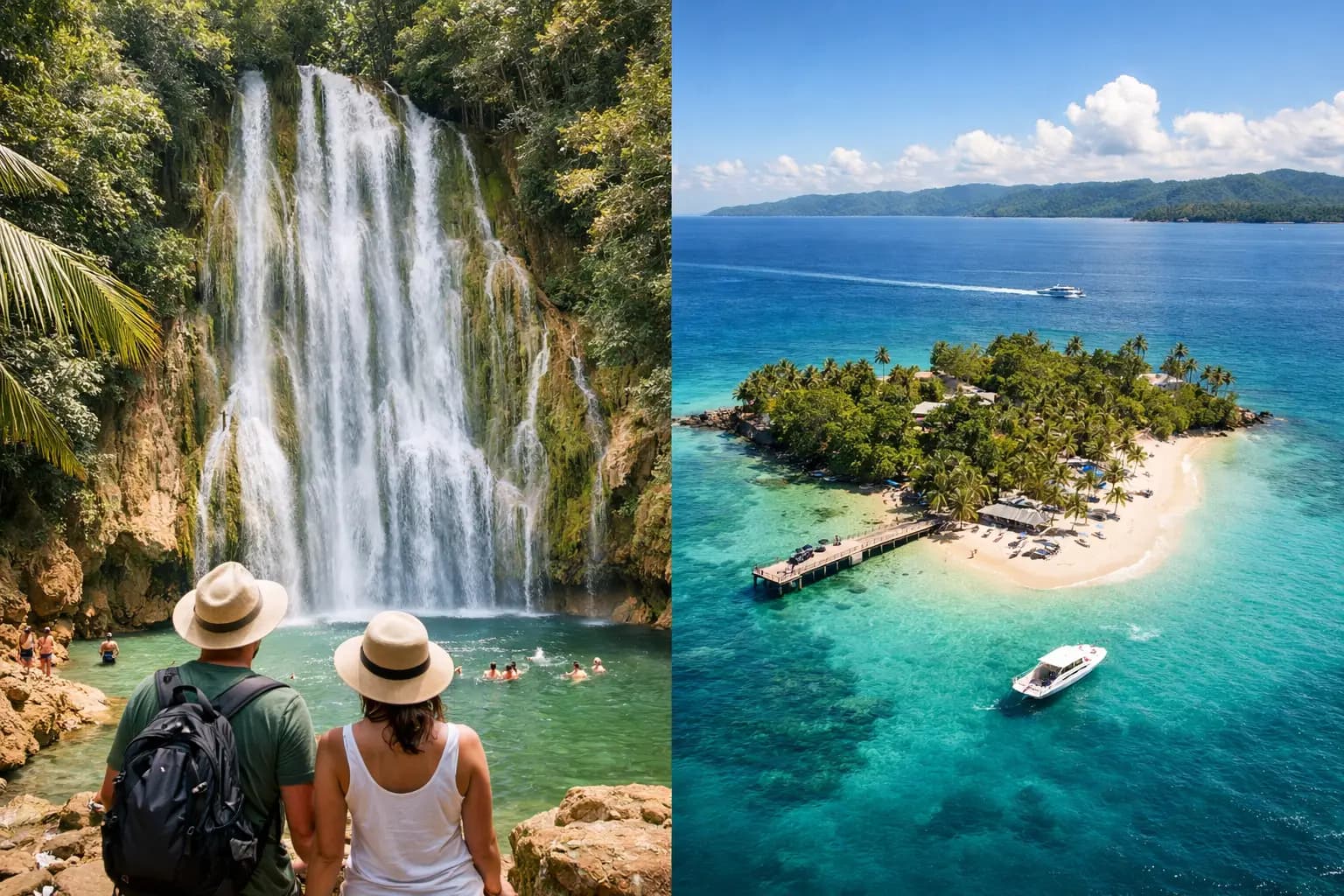 El Limón Waterfall + Cayo Levantado Tour