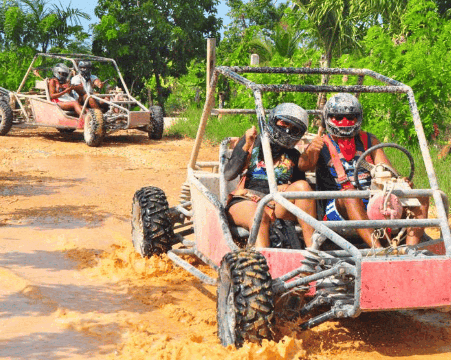 Dune Buggies Beach Macao with Cenote and Typical House