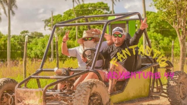 From Bavaro: Buggy Tour 44 to Macao Beach and Cenote