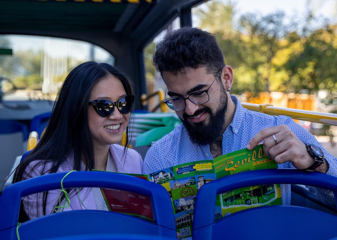 Tourist bus tour of Seville