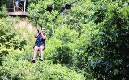 Puerto Plata: Zipline and Waterfall Adventure with Lunch