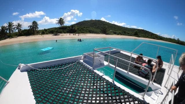 From Fajardo: Catamaran Beach Excursion with Lunch