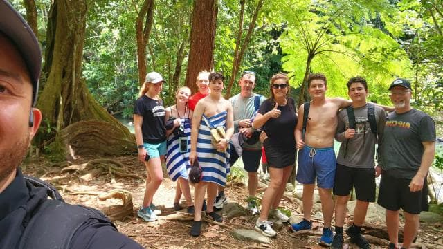 From San Juan: Rainforest River, Luquillo Beach, & Cave Tour