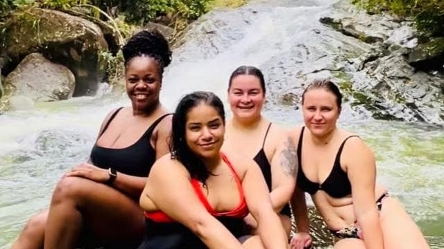 San Juan: Rainforest Waterslides & Beach Tour with Transport