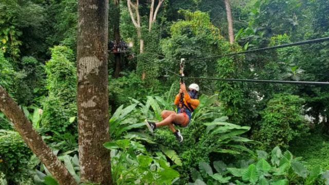From San Juan: Zip Line, River and Luquillo Beach tour