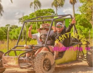 From Bávaro: Double Buggy Tour to Macao Beach and Cenote