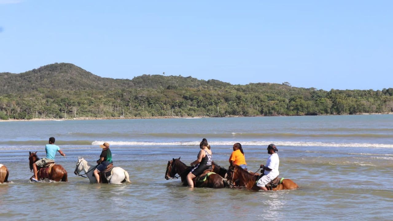 Beach horse back riding and countryside