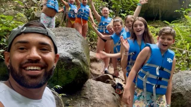 San Juan: Rainforest Waterslides & Beach Tour with Transport
