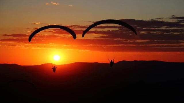 Jaco; Magic sunset paragliding flight-