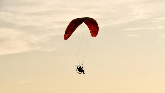 Jaco; Magic sunset paragliding flight-